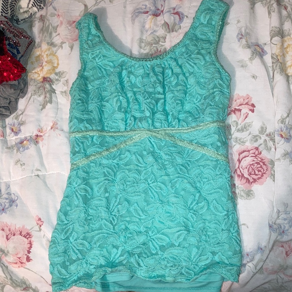 turquoise green tank too